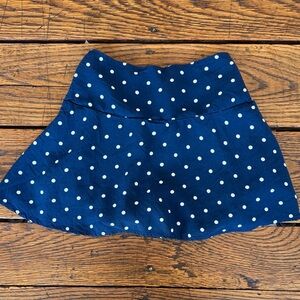 Crewcuts Navy Polka Dot Skirt